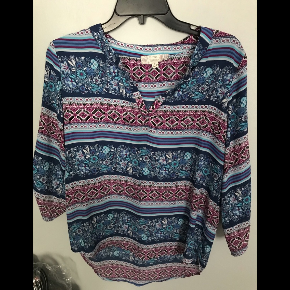 Blue and pink top
